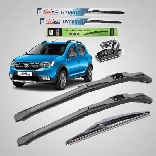Ștergătoare Dacia Sandero II Stepway (2012–2020) TeamCar® – Set Complet Hybrid - 221.ro