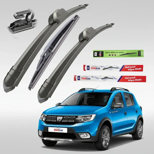 Ștergătoare Dacia Sandero II Stepway (2012–2020) TeamCar® – Set Complet Flat - 221.ro
