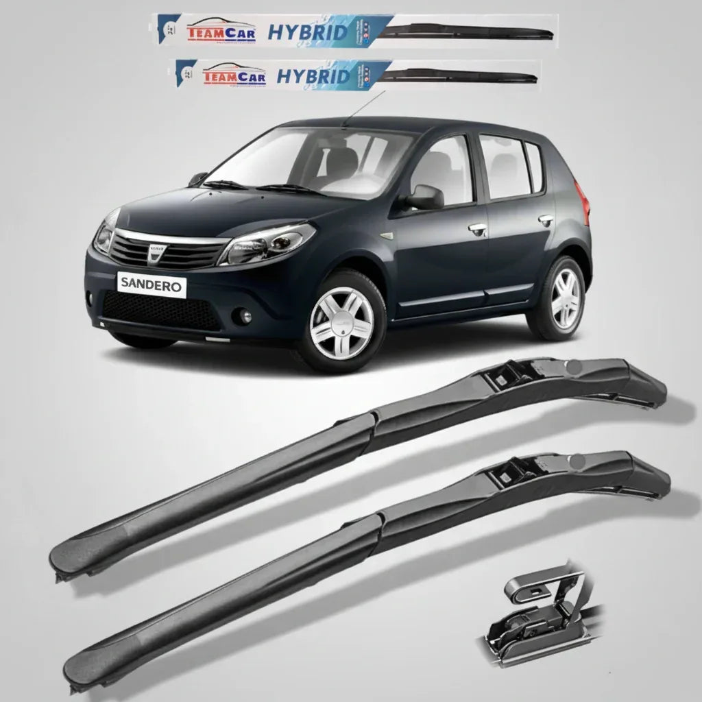 Ștergătoare Dacia Sandero I (2008–2012) TeamCar® – Set față Hybrid - 221.ro