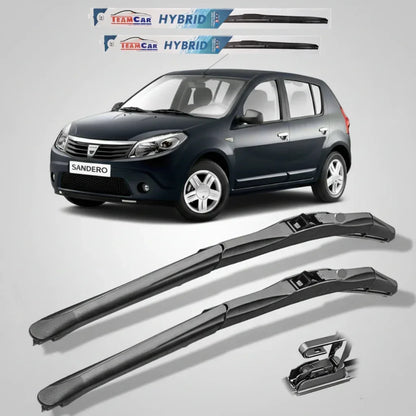Ștergătoare Dacia Sandero I (2008–2012) TeamCar® – Set față Hybrid - 221.ro