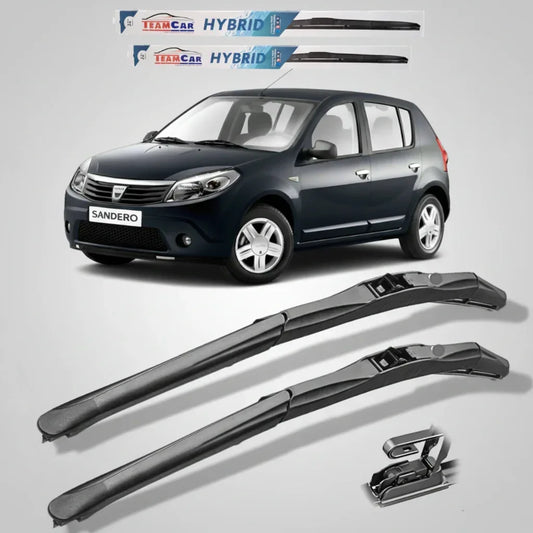 Ștergătoare Dacia Sandero I (2008–2012) TeamCar® – Set față Hybrid - 221.ro