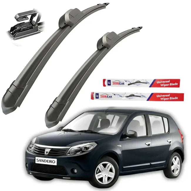 Ștergătoare Dacia Sandero I (2008–2012) TeamCar® – Set față Flat - 221.ro