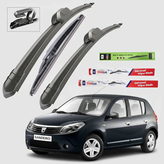 Ștergătoare Dacia Sandero I (2008–2012) TeamCar® – Set Complet Flat - 221.ro
