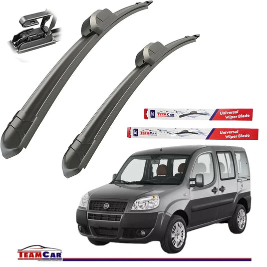 Set stergătoare Fiat Doblo I (2001–2010) TeamCar® Flat – Set față - 221.ro