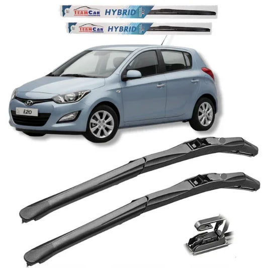 Ștergătoare TeamCar® Hyundai i20 I (2008–2014) – Set față Hybrid - 221.ro