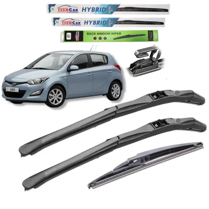 Ștergătoare TeamCar® Hyundai i20 I (2008–2014) – Set Complet Hybrid - 221.ro