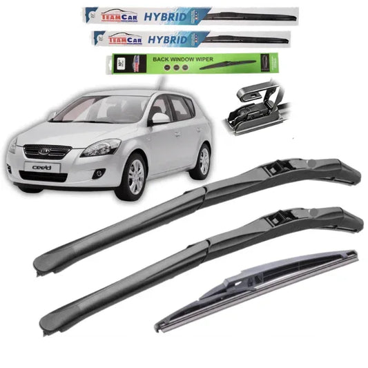Ștergătoare Kia Ceed I (2006–2009) TeamCar® – Set Complet Hybrid - 221.ro