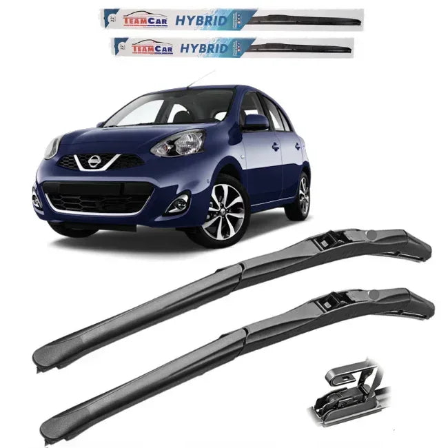 Ștergătoare Nissan Micra K13 (2010–2016) TeamCar® – Set față Hybrid - 221.ro