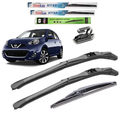 Ștergătoare Nissan Micra K13 (2010–2016) TeamCar® – Set Complet Hybrid - 221.ro