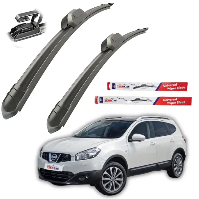 Ștergătoare Nissan Qashqai J10 TeamCar® (2007–2013) – Set față Flat - 221.ro