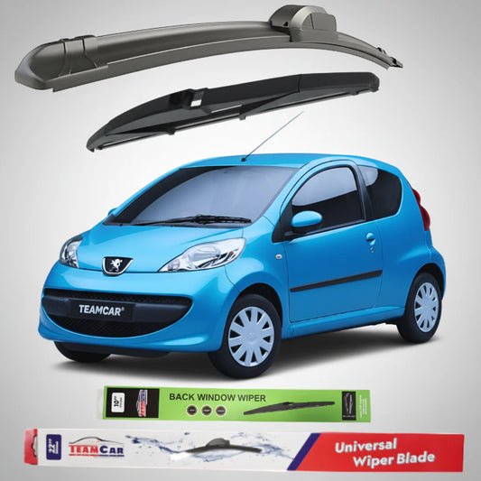 Ștergătoare Peugeot 107 3 uși (2005–2009) Flat | Set Complet – TeamCar®