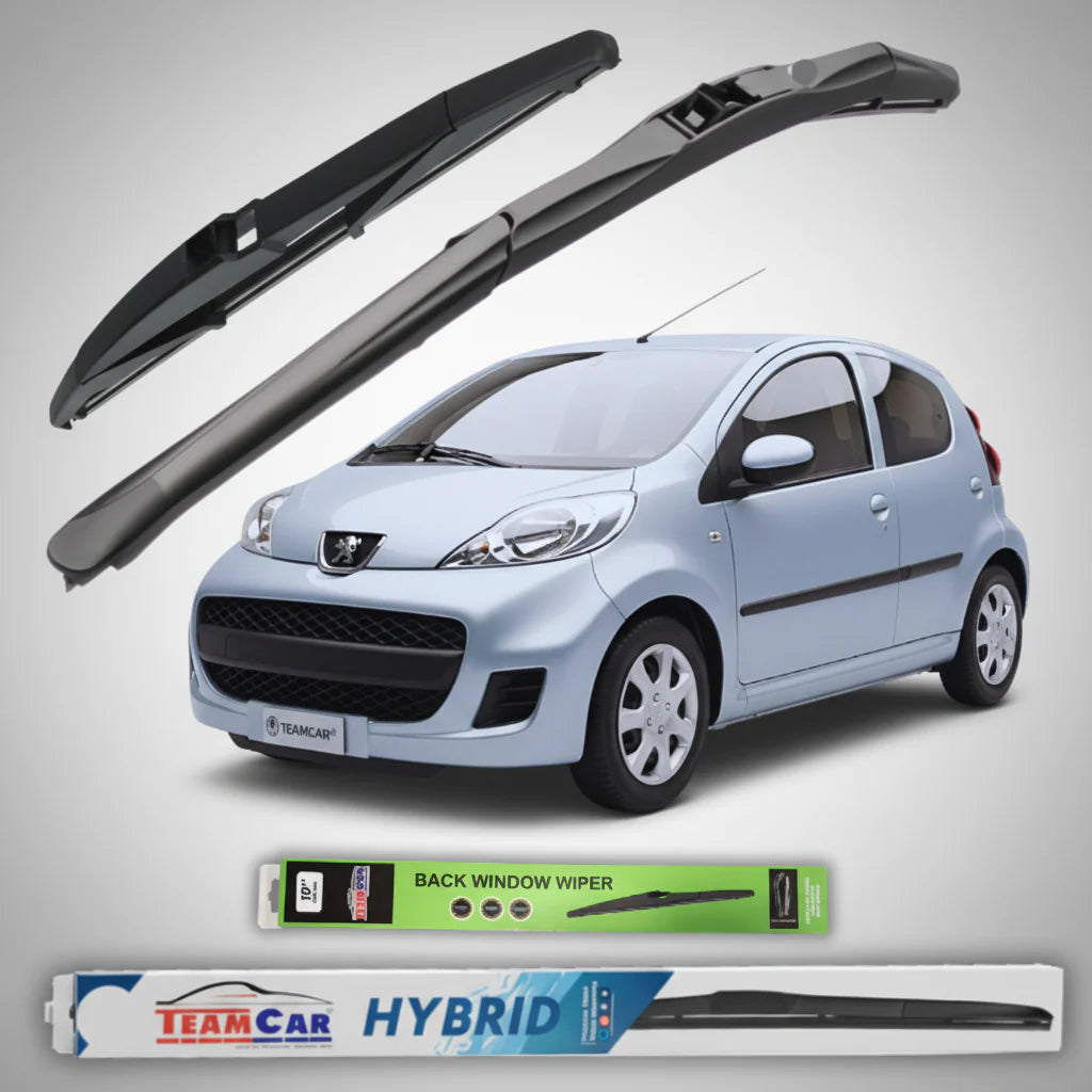 Ștergătoare Peugeot 107 5 uși Facelift (2009–2012) Hibrid | Set Complet – TeamCar®