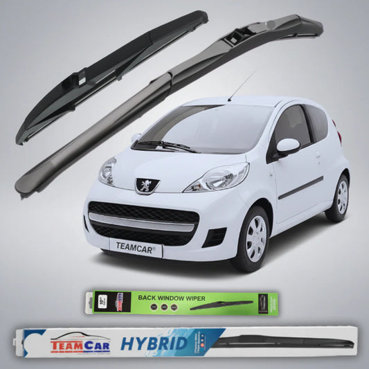 Ștergătoare Peugeot 107 3 uși Facelift (2009–2012) Hibrid | Set Complet – TeamCar®