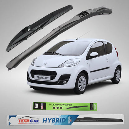 Ștergătoare Peugeot 107 3 uși Facelift II (2012–2014) Hibrid | Set Complet – TeamCar®