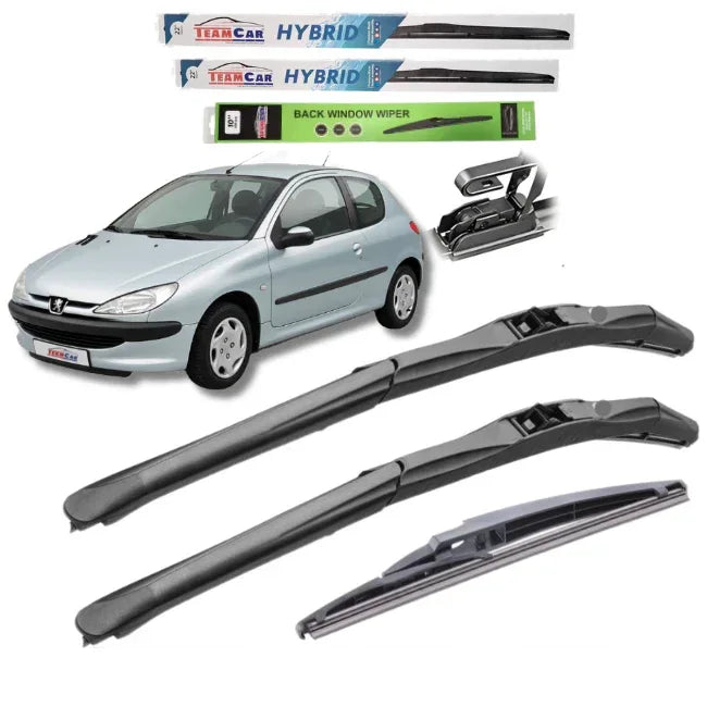 Ștergătoare Peugeot 206 (1998–2012) Hatchback (3 uși) – Set Complet Hybrid - 221.ro