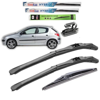 Ștergătoare Peugeot 206 (1998–2012) Hatchback (5 uși) – Set Complet Hybrid - 221.ro