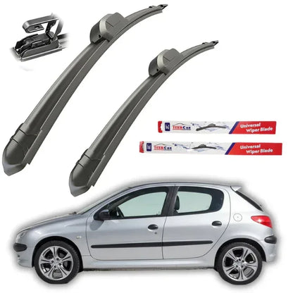 Ștergătoare Peugeot 206 (1998–2012) Hatchback (5 uși) – Set față Flat - 221.ro