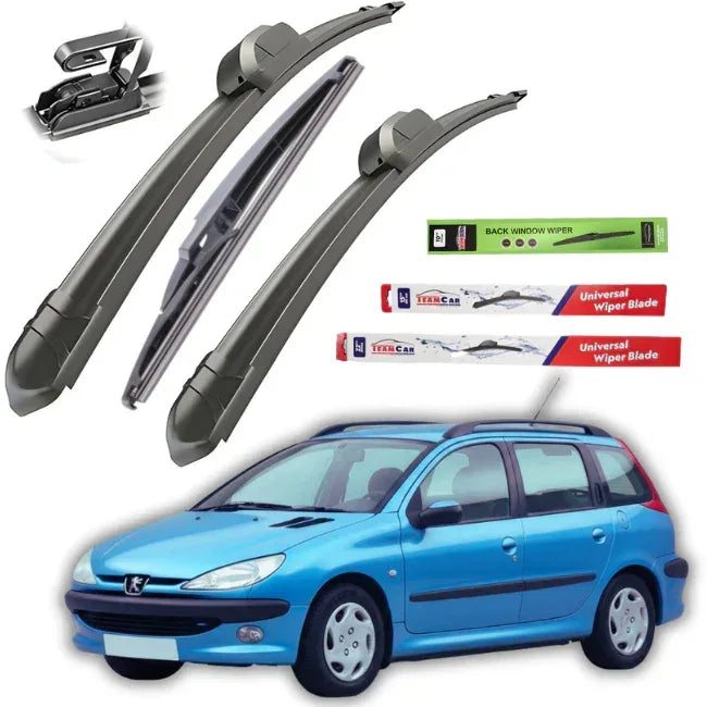 Ștergătoare Peugeot 206 (1998–2012) SW (break) – Set Complet Flat - 221.ro
