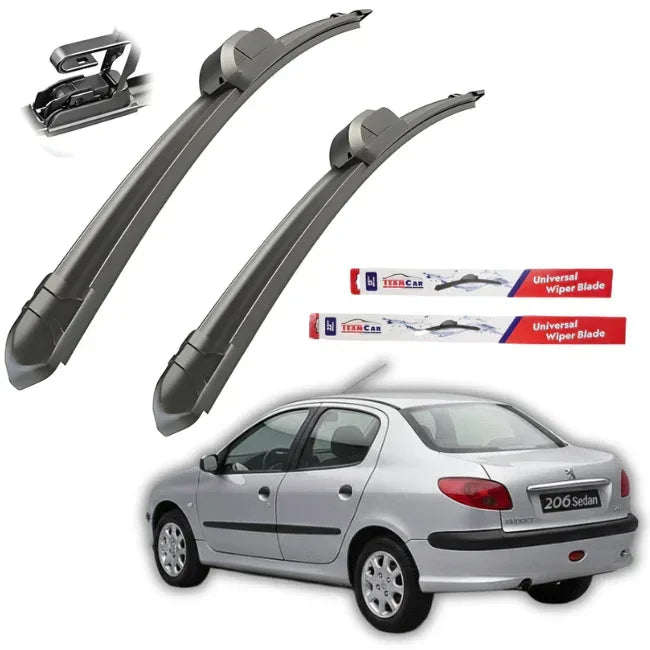 Ștergătoare Peugeot 206 (1998–2012) Sedan – Set față Flat - 221.ro