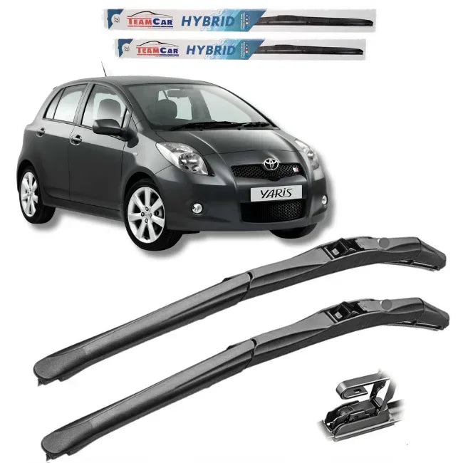 Ștergătoare TeamCar® Toyota Yaris II (2005–2011) – Set față Hybrid - 221.ro