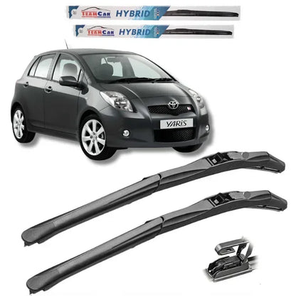 Ștergătoare TeamCar® Toyota Yaris II (2005–2011) – Set față Hybrid - 221.ro