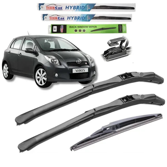 Ștergătoare TeamCar® Toyota Yaris II (2005–2011) – Set Complet Hybrid - 221.ro