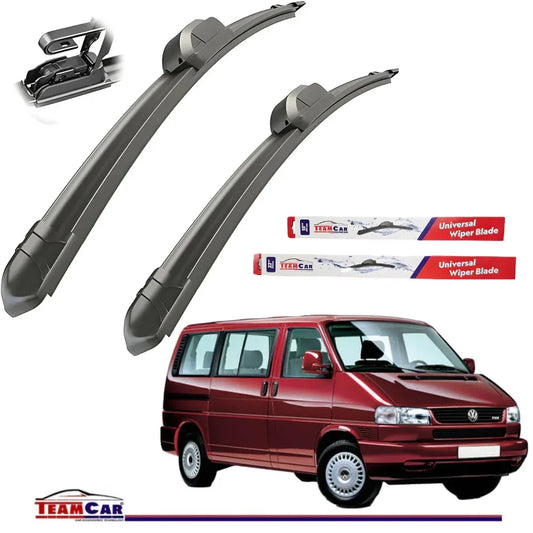 Set stergătoare VOLKSWAGEN Transporter T4 (1990–2003) TeamCar® Flat – Set față - 221.ro