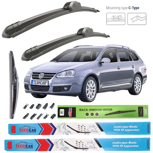 Ștergătoare Volkswagen Golf 5 Variant 1K5 (2007–2009) Flat | Set Complet – TeamCar®
