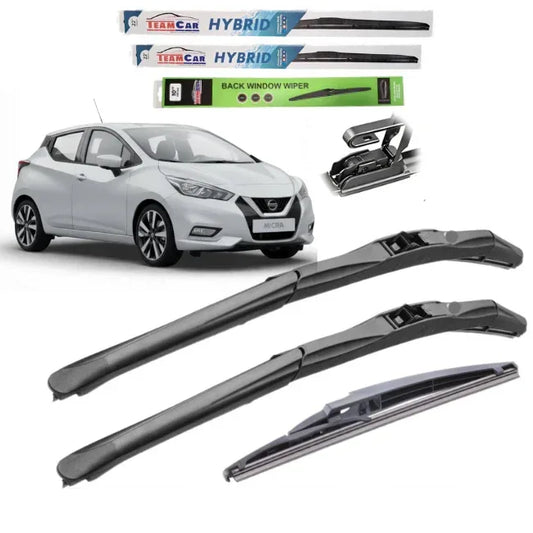 Ștergătoare Nissan Micra K14 (2017–2023) TeamCar® – Set Complet Hybrid - 221.ro