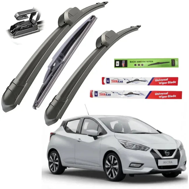 Ștergătoare Nissan Micra K14 (2017–2023) TeamCar® – Set Complet Flat - 221.ro