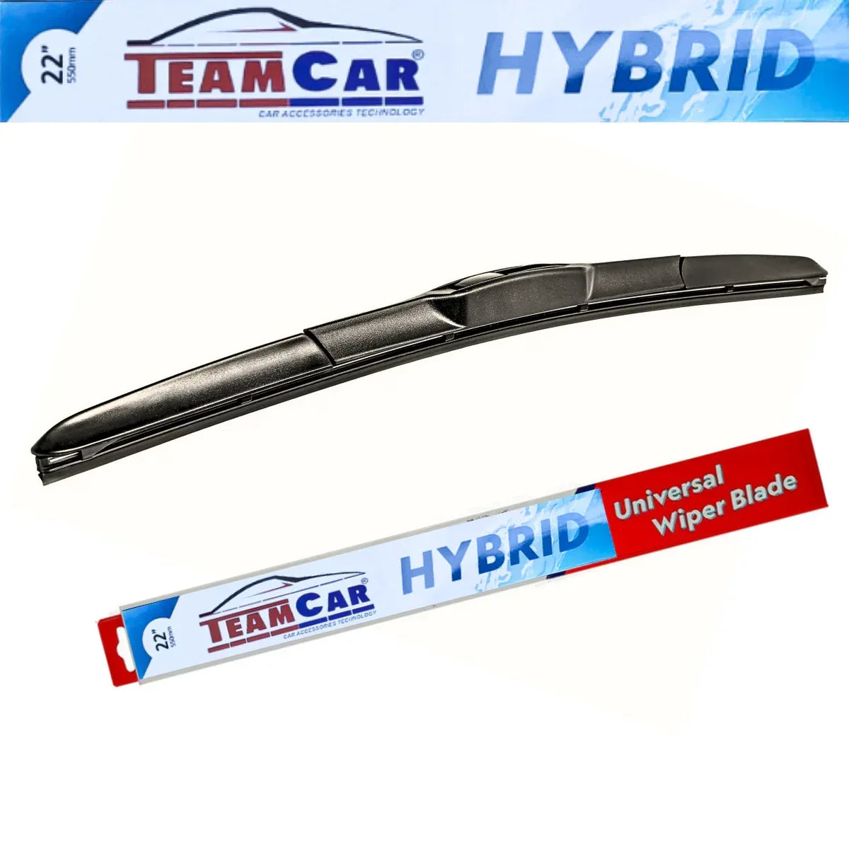 Ștergător hybrid TeamCar® 22 inch (550 mm) – Lamelă auto silențioasă, performanță premium, prindere cârlig J - 221.ro