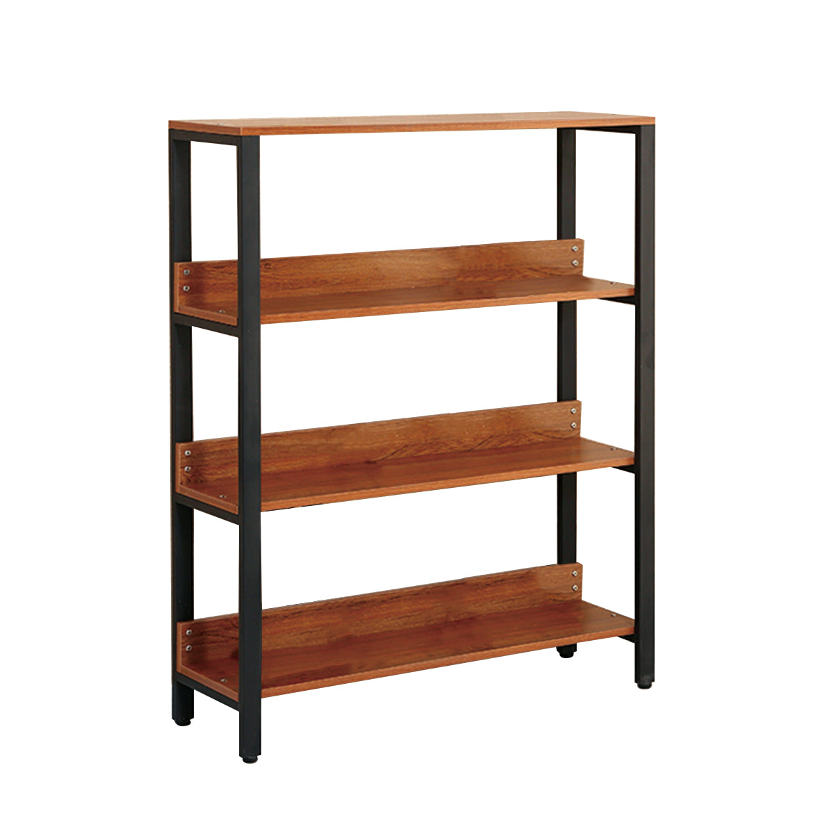 Biblioteca cu 3 polite, Naimeed T4-100, Negru/Cires Locarno
