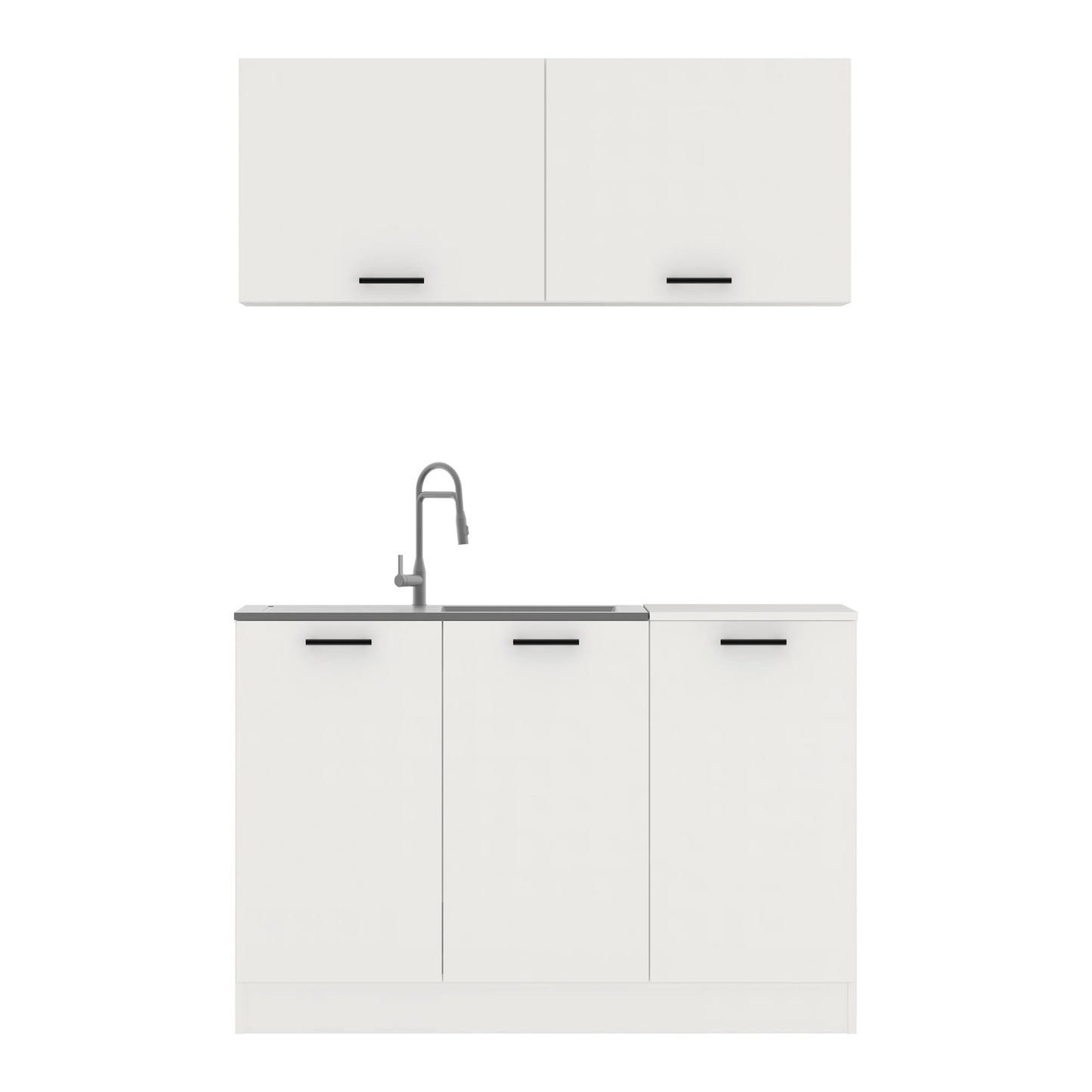 Bucatarie Taco, Alb, L 120 cm