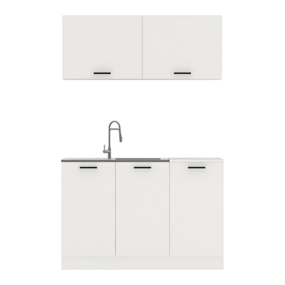 Bucatarie Taco, Alb, L 120 cm