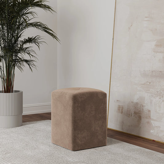 Taburet Tapitat haaus Talin, Bej, Stofa, L 35 x l 35 x H 45 cm