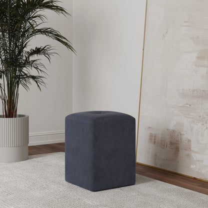 Taburet Tapitat haaus Talin, Bleumarin, Stofa, L 35 x l 35 x H 45 cm