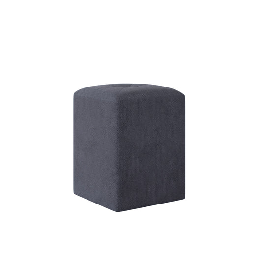 Taburet Tapitat haaus Talin, Bleumarin, Stofa, L 35 x l 35 x H 45 cm