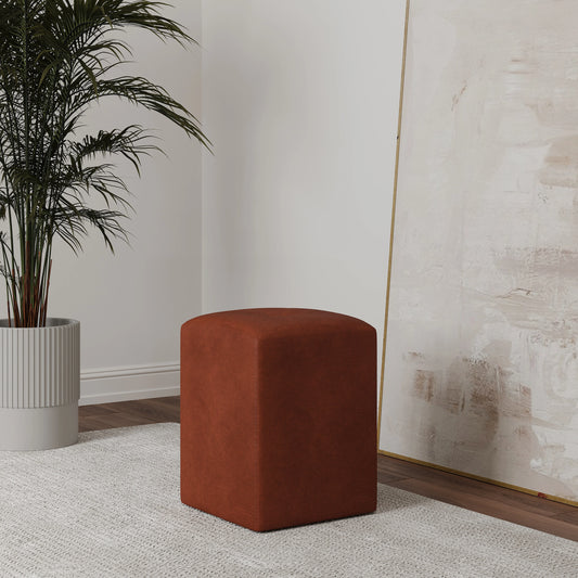 Taburet Tapitat haaus Talin, Caramel, Stofa, L 35 x l 35 x H 45 cm