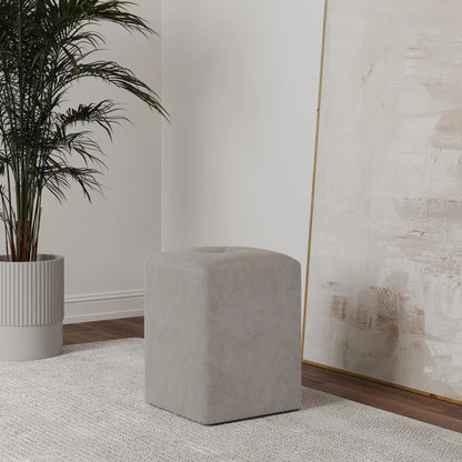 Taburet Tapitat haaus Talin, Gri, Stofa, L 35 x l 35 x H 45 cm