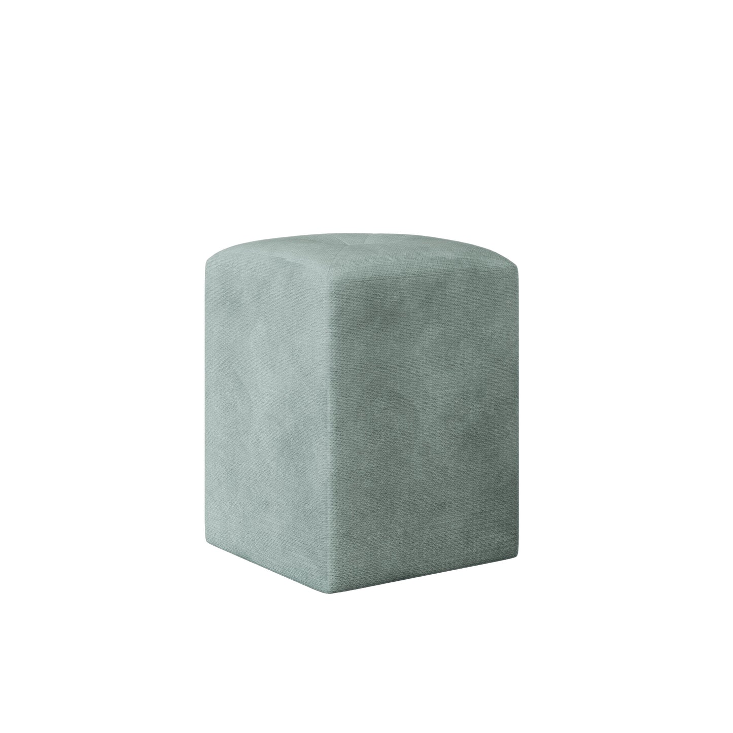 Taburet Tapitat haaus Talin, Turcoaz, Stofa, L 35 x l 35 x H 45 cm