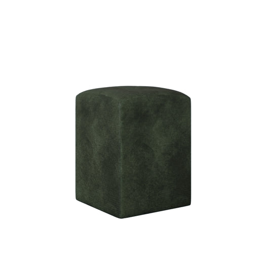 Taburet Tapitat haaus Talin, Verde Inchis, Stofa, L 35 x l 35 x H 45 cm