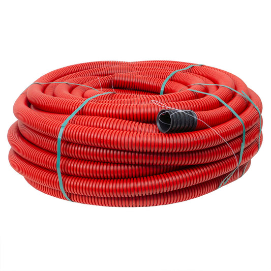 Tub flexibil tip copex, pentru protectie cablu, 50mm, 450N, 50ml, rosu / TCPE50