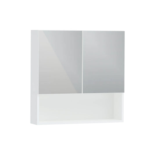 Corp Baie haaus Tejo, Suspendat, 2 Usi, Alb, cu oglinzi, 70 x 17 x 70 cm