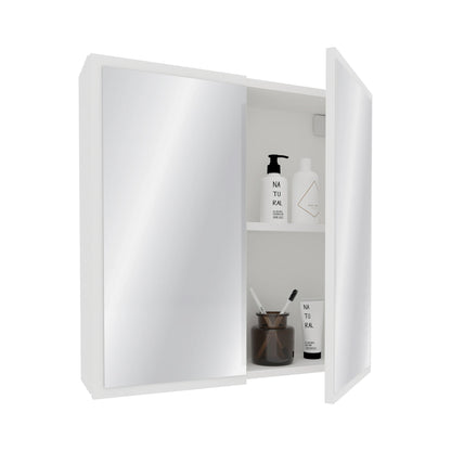 Corp Baie haaus Teno, Suspendat, Alb, cu oglinzi, 60 x 13 x 60 cm