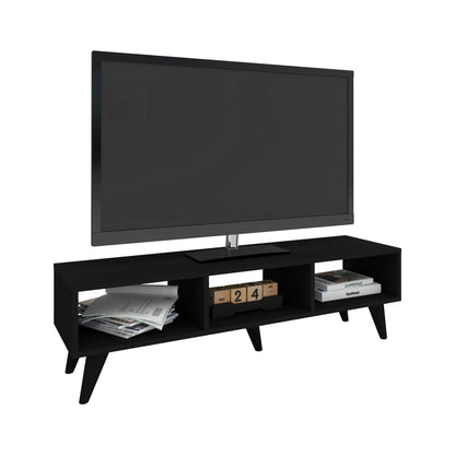 Comoda TV Tirro haaus V1, Negru, 120 x 35 x 35 cm