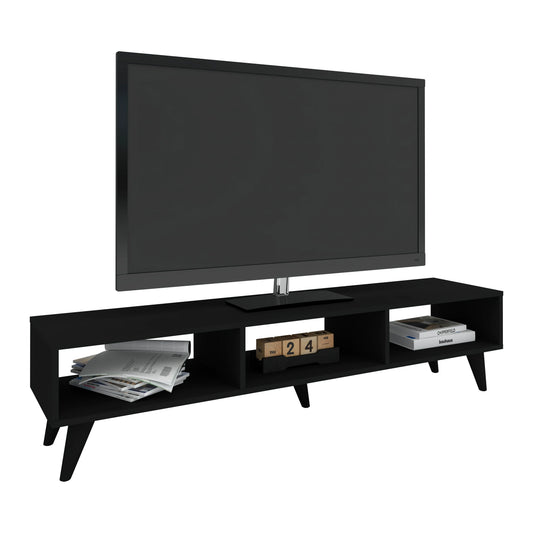 Comoda TV Tirro haaus V2, Negru, 150 x 35 x 35 cm