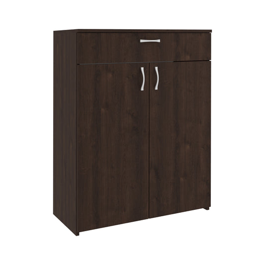 Comoda haaus Tisa, 1 Sertar, 2 Usi, Stejar Bronz, 80 x 35 x 100 cm