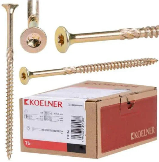 Set 100 suruburi dulgherie pentru lemn, 5x40mm KOELNER / TS-5040 - 221.ro