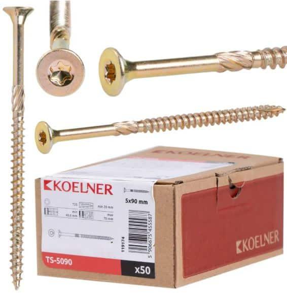 Șurub dulgherie, 6x140 mm, pentru lemn, TS, zincat, 50buc / TS-6140 - 221.ro