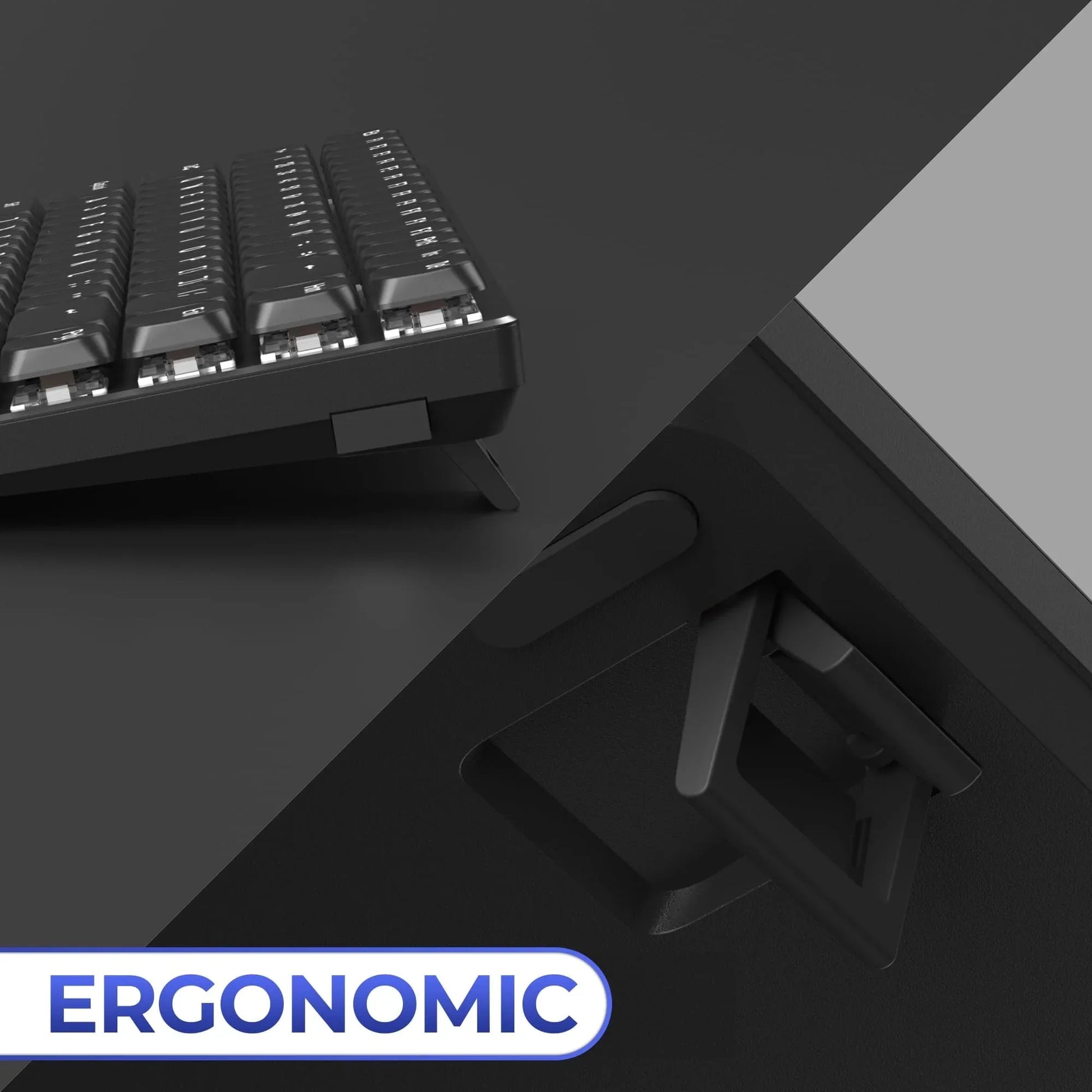 Tastatura Mecanica Gaming Timebox,Wireless, 2,4G, Bluetooth, iluminare RGB, 84 taste Ultra-Slim , cu cablu Type-C, Brown Switch, Baza metalica, Compatibil Windows, Mac, Negru - 221.ro